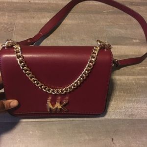 MK AUTHENTIC CROSSBODY!!!! OXBLOOD/GOLD MEDIUM
